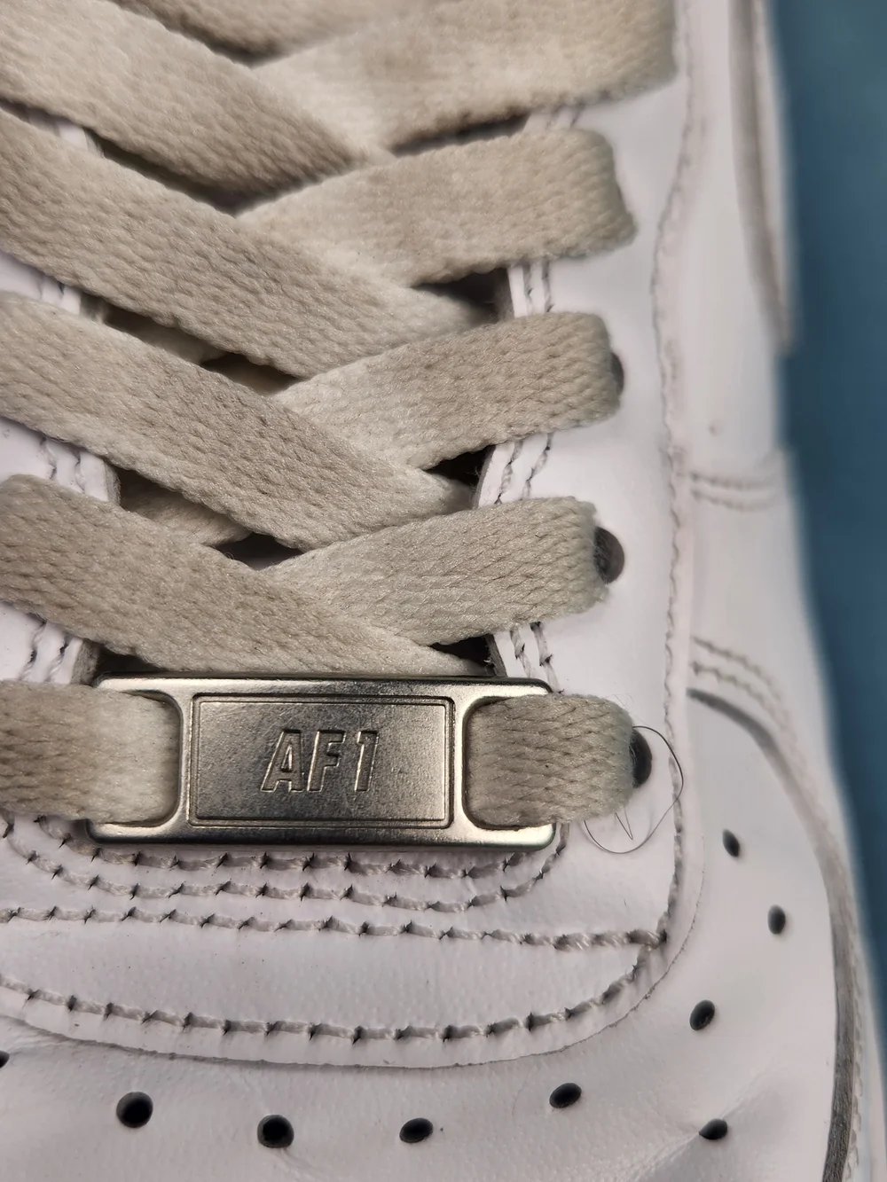 Nike Air Force 1 Low Top White Leather Lace-Up Sneakers Men's 6